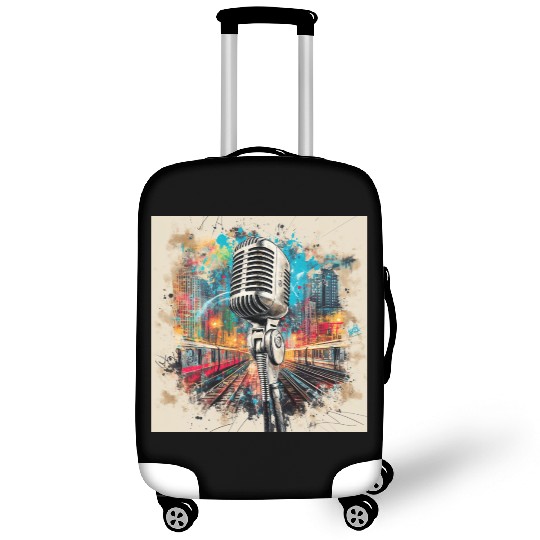 NYC Microphone AT Subway Luggage Covers