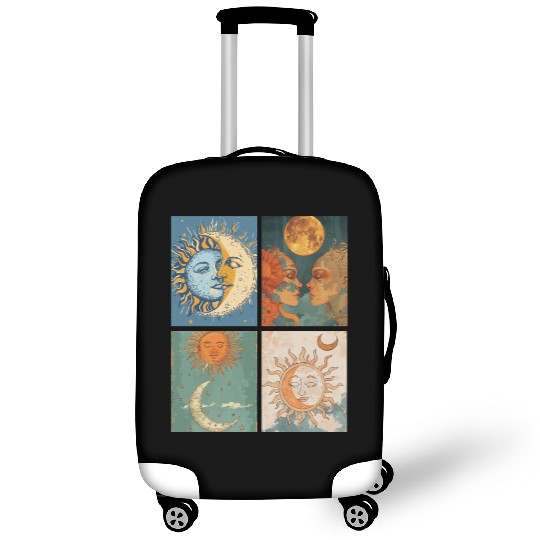 Moon and Sun Tarot Card Designed Look Luggage Covers