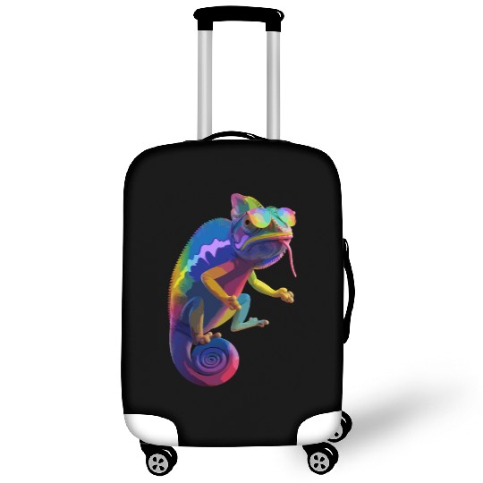 Psychedelic Chameleon Vibes Luggage Covers