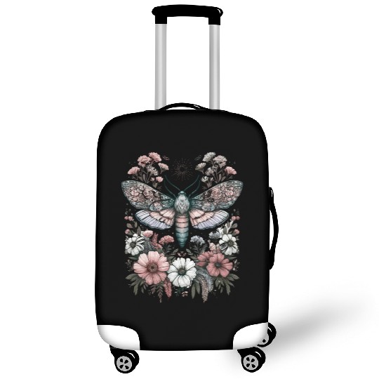 Fairycore Floral Moth Pastel Fairycore Aesthetic Luggage Covers