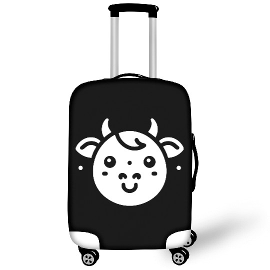 Cow face cute cows vector farm animal art path8 Luggage Covers