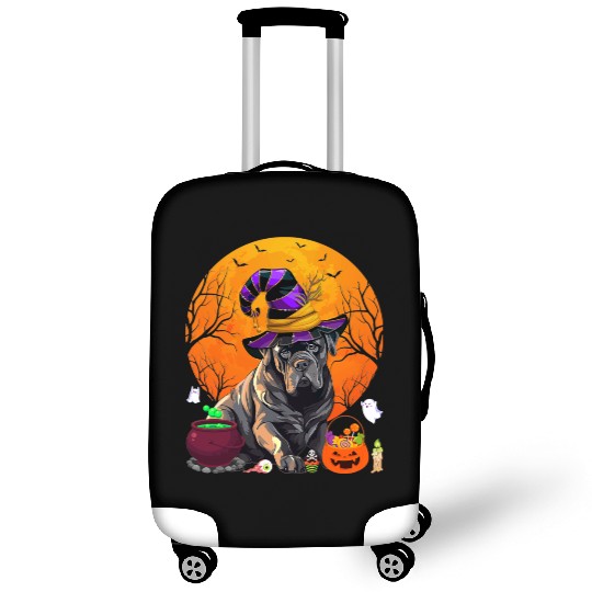 Funny Cane Corso Dog Witch Halloween Dog Lover Luggage Covers