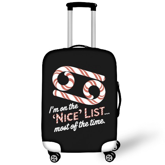 Funny Cancer Zodiac Christmas: Nice List Luggage Covers