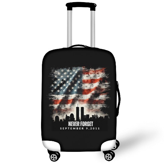 Never Forget September 11 2001 Memorial Day Flag Luggage Covers