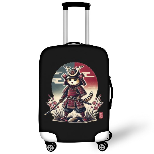Samurai Cat: Vintage Ukiyo-e Warrior Art Luggage Covers