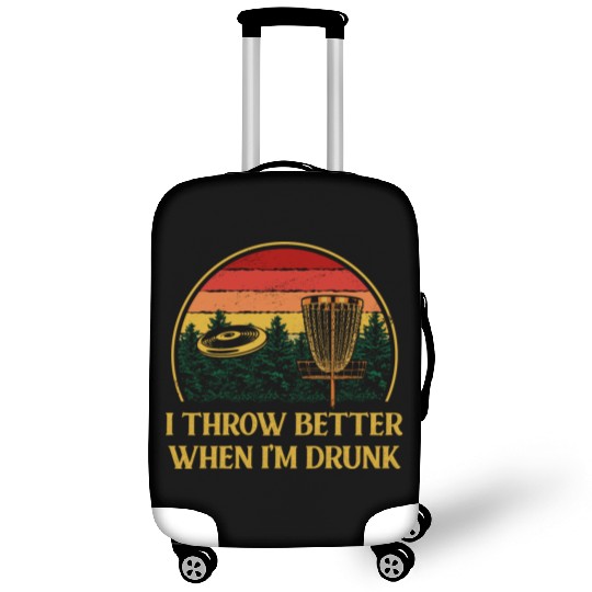 I Throw Better When Im Drunk Funny Disc Golf Humor Luggage Covers
