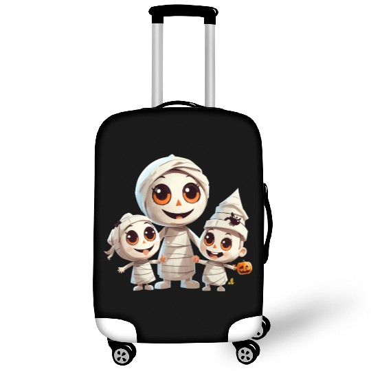 Adorable Mummy Family Halloween Trick-or-Treat Fun Luggage Covers