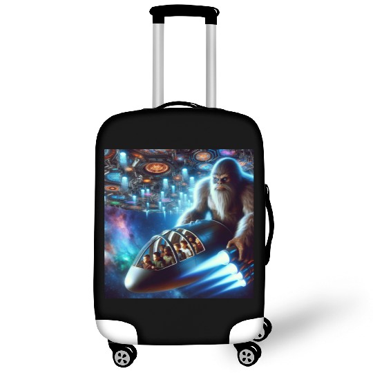 Sasquatch in Spaceship Luggage Covers