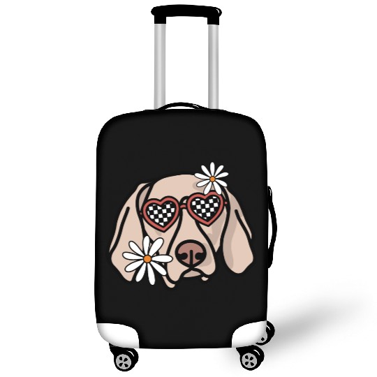 Weimaraner Retro Dog Luggage Covers
