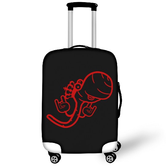 Cute Cool Worm Crown King Party Animal Fun Monster Luggage Covers