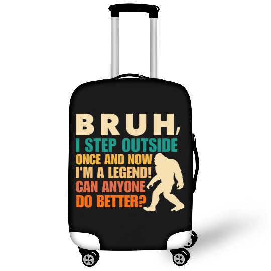 Funny Bigfoot Bruh Sasquatch Sarcastic Humor Luggage Covers