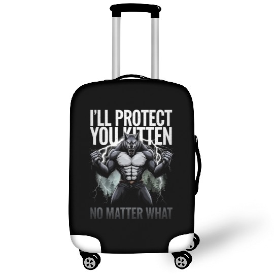 I'll Protect You Kitten Alpha Wolf Luggage Covers