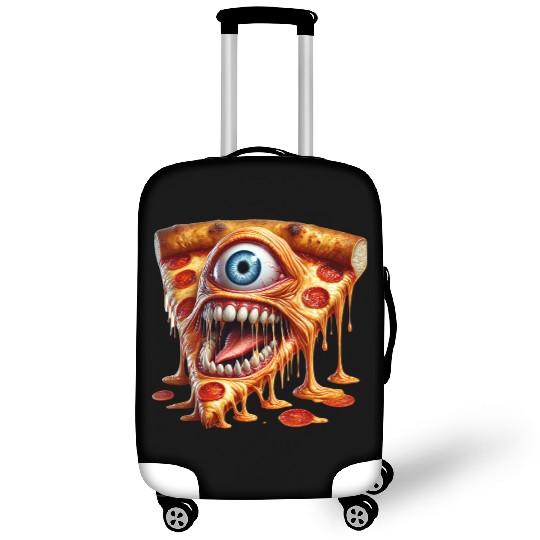 Freaky Monster Pizza Slice Horror Art for Hallowen Luggage Covers