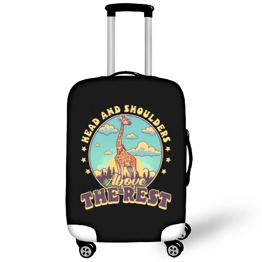 Giraffe Head And Shoulders Above The Rest Luggage Covers