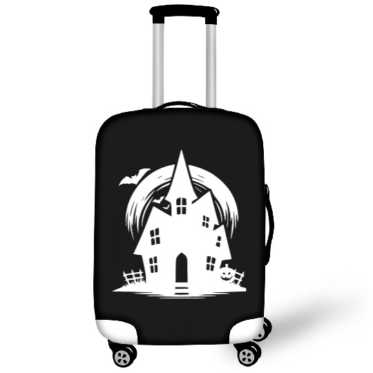 Bat Full Moon Haunted House Halloween Tattoo Luggage Covers