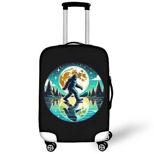 Moon Bigfoot Sasquatch Men Women Kids Cool Bigfoot Luggage Covers