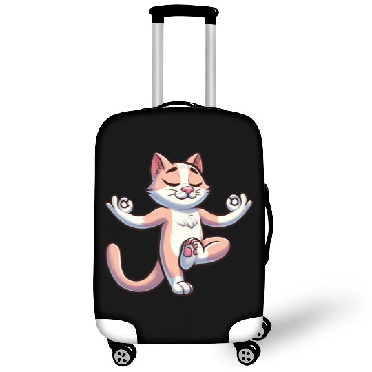 Cat Yoga Meditation Meditating Balancing Training Luggage Covers