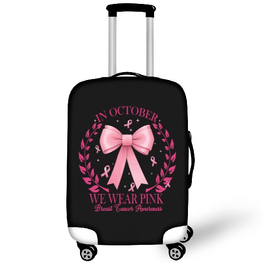 In October We Wear Pink Pink Coquette Bow Luggage Covers