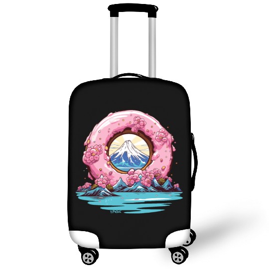 Japan Sakura Blossom Mount Fuji Donut Luggage Covers
