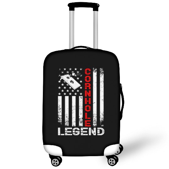 Cornhole Legend US American Flag Luggage Covers