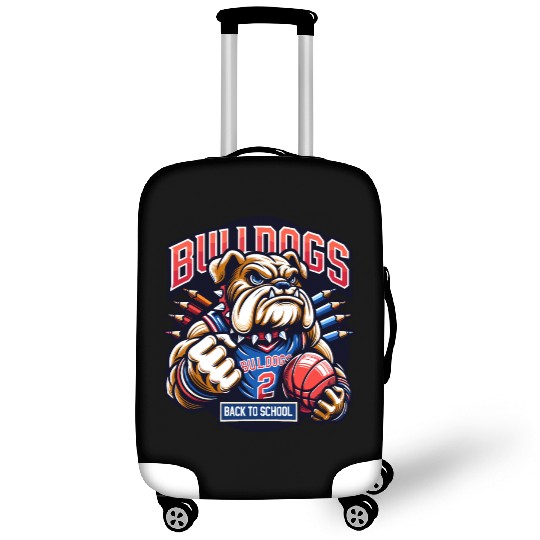 Bulldogs Mascot Back To School Team Spirit Luggage Covers