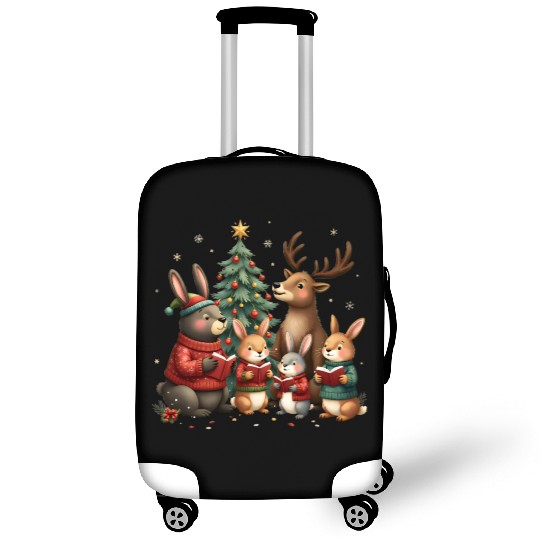 Woodland Animals Christmas Luggage Covers