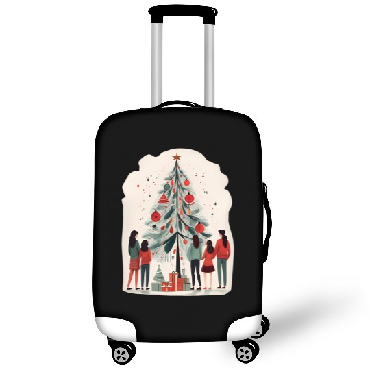 Joyful Family Christmas Celebration Luggage Covers