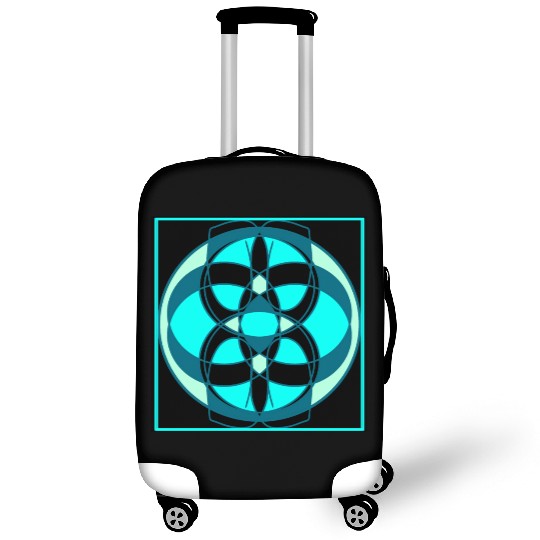 Black and blue abstract design Luggage Covers