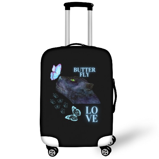 black panther lover butterfly Luggage Covers