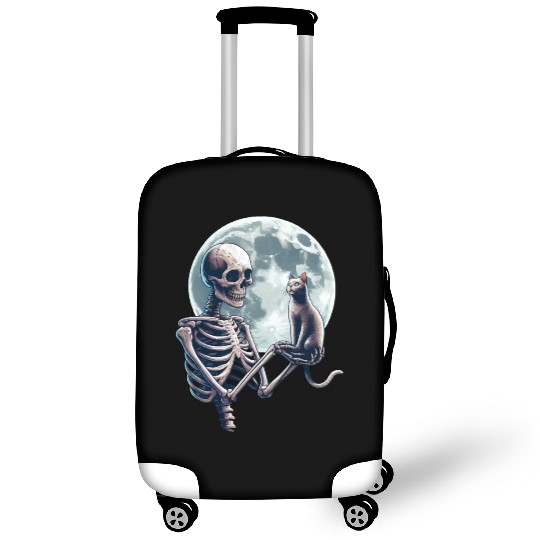 Skeleton Cat Halloween Luggage Covers