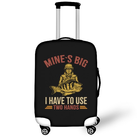 Funny Dad Fishing Mine`s Big Use Two Hands Bass Da Luggage Covers