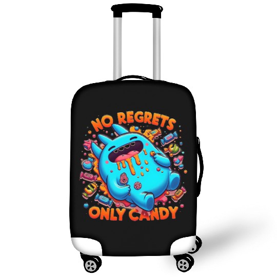 Disneyland Stitch Halloween No Regrets Only Candy Luggage Covers