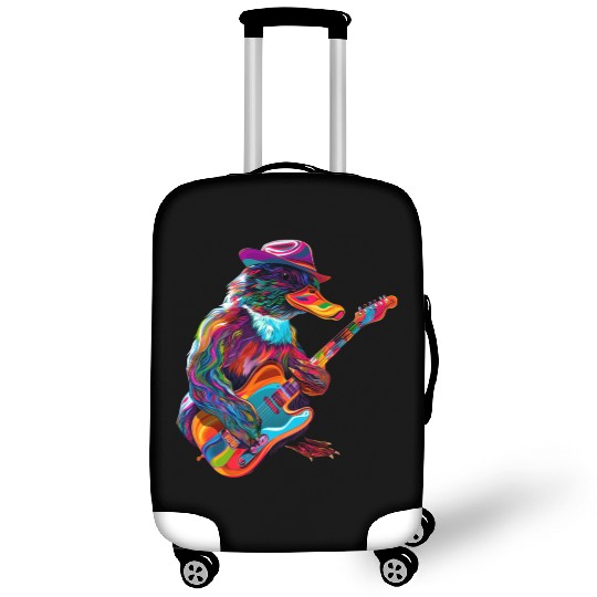 Platypus Mammal Guitar Cowboy Hat Popart Luggage Covers