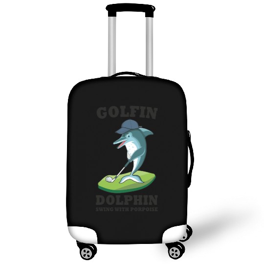 Funny Animal Golfin Dolphin Swing with Porpoise Luggage Covers