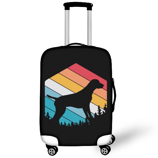 Retro Dog Silhouette German Shorthaired Pointer Luggage Covers