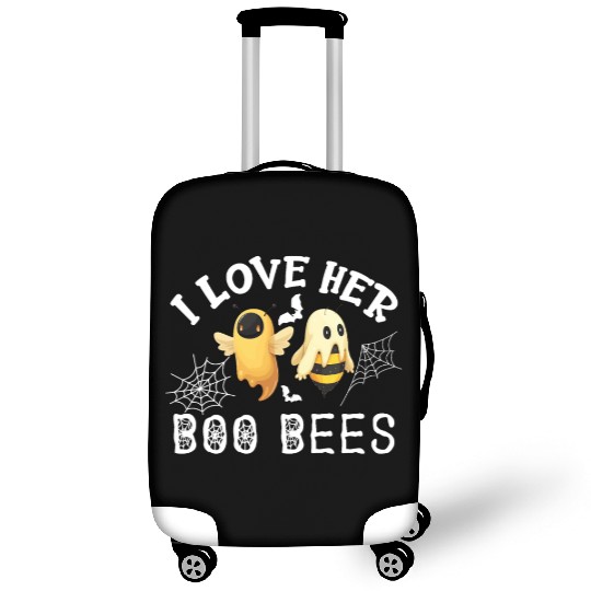 I Love Her Boo Bees Luggage Covers Funny Couples Halloween Co