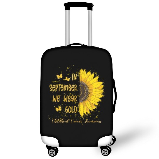In September Wear Gold Sunflower Luggage Covers