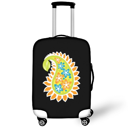 Vibrant Floral Paisley Pattern Luggage Covers