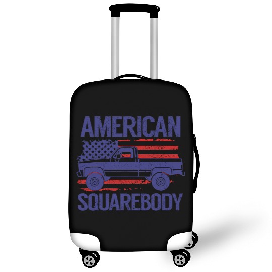 Classic C10 American Square Body Truck USA Flag Luggage Covers
