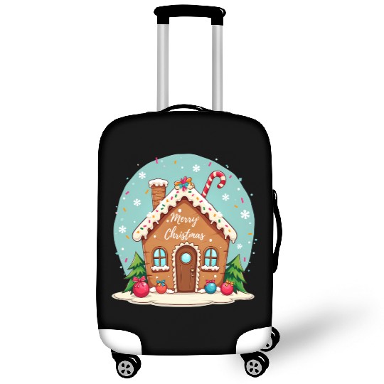 Cute Gingerbread House Merry Christmas Design Luggage Covers
