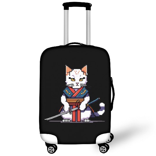 Pixel Samurai Cat Warrior Luggage Covers
