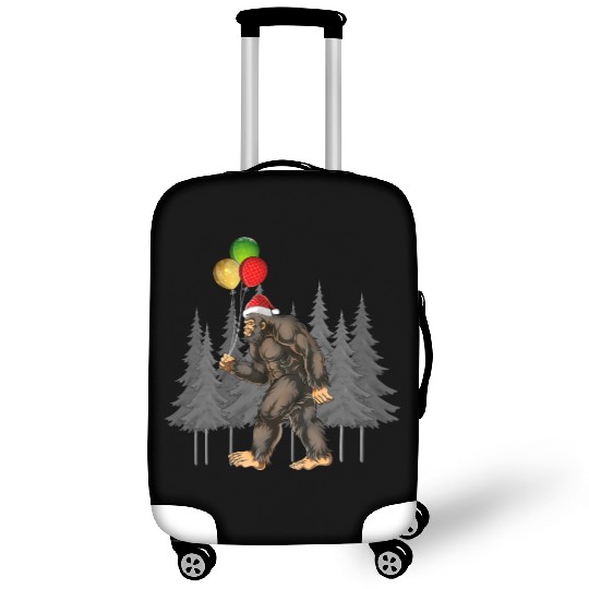 Bigfoot Believe Christmas Tree Sasquatch Santa Luggage Covers