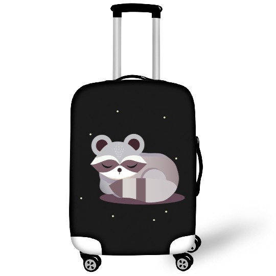 Minimalist raccoon animal illustration Luggage Covers