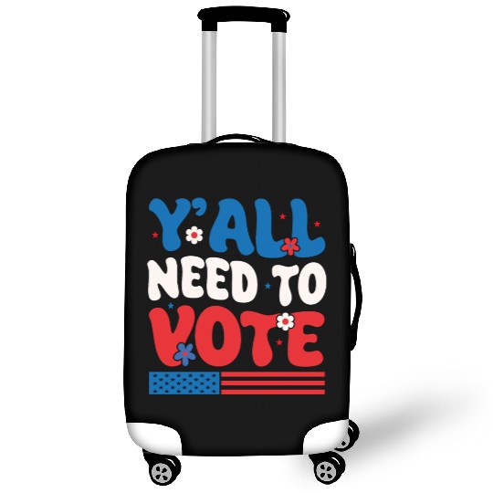 Groovy Y'all Need To Vote American Flag Voting Luggage Covers