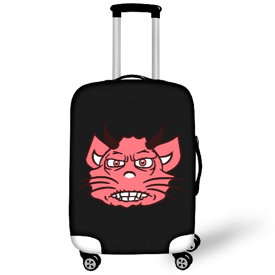 Demon Monster Cat Halloween Fun Horror Devil Horns Luggage Covers