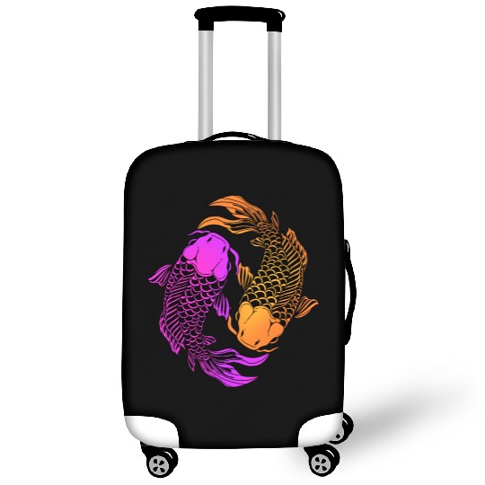 Japanese Koi Carp Fish Lover Two Koi Fishes Luggage Covers