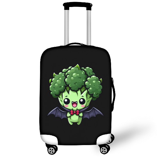 Cute Halloween Broccoli Vampire Cartoon Luggage Covers