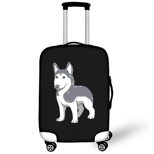 Dog Lover Cute Siberian Husky Puppy Luggage Covers