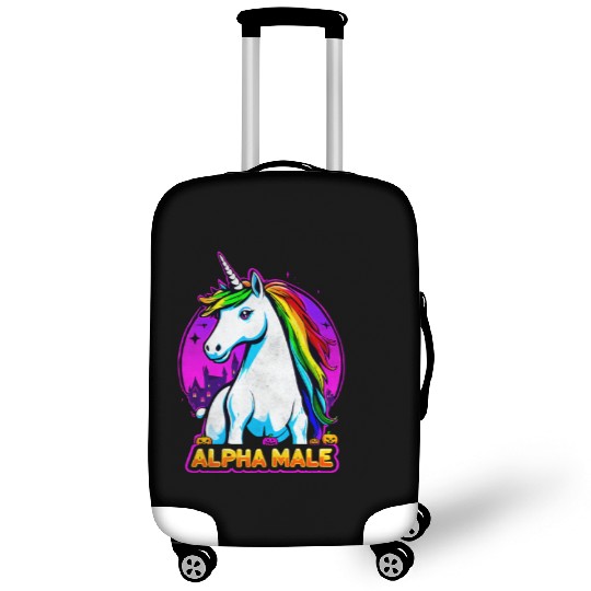 Alpha male LGBT unicorn Halloween Neon Colors Luggage Covers