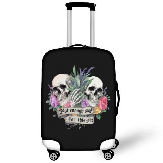 Bold Gothic Skulls & Sage Art | Dark Humor Luggage Covers